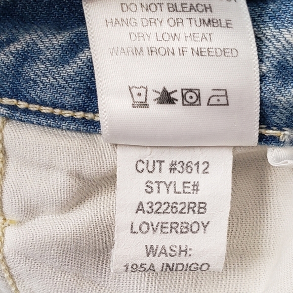 NWT AMO Denim Ribbon Loverboy Jeans 26 Cropped - Picture 7 of 12